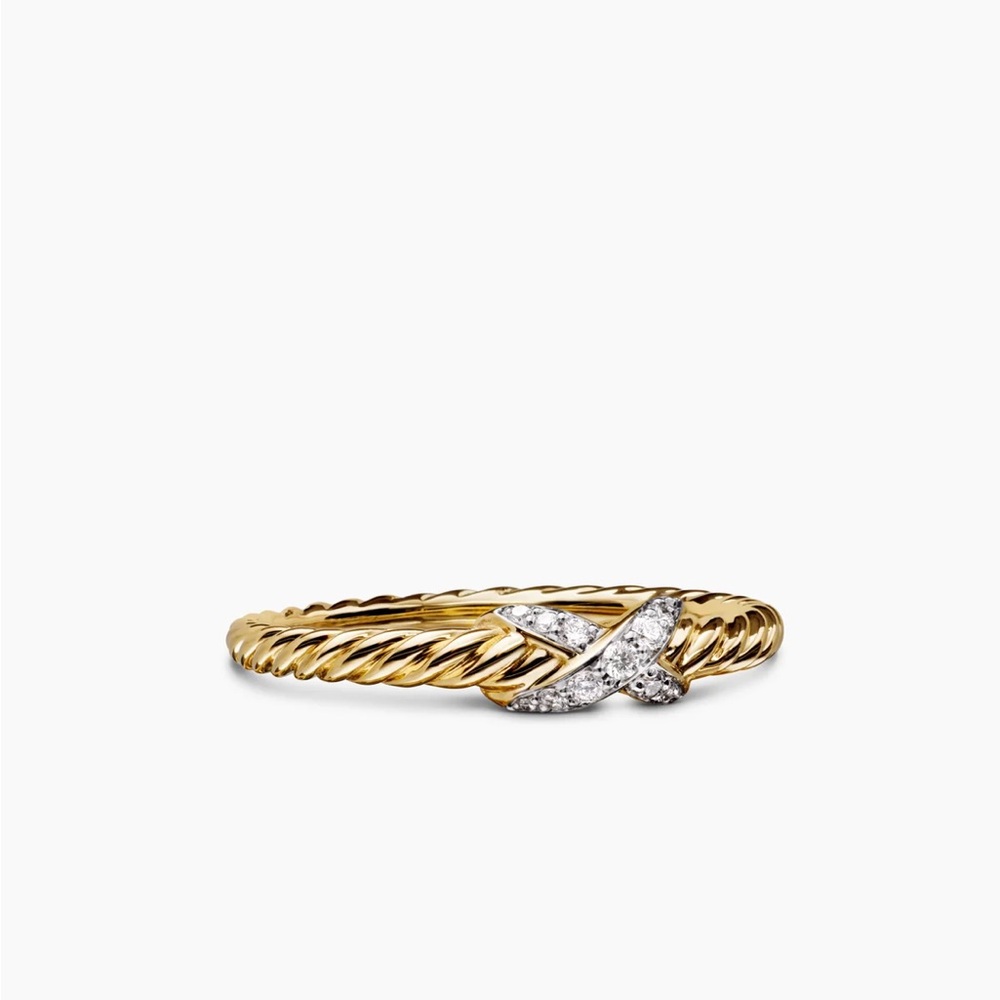 David Yurman 18k Gold Petite X Ring